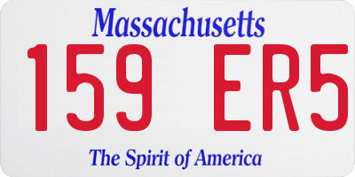MA license plate 159ER5