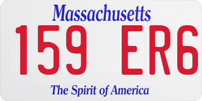MA license plate 159ER6