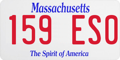 MA license plate 159ES0