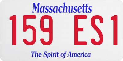 MA license plate 159ES1