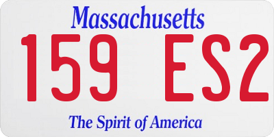 MA license plate 159ES2