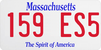 MA license plate 159ES5