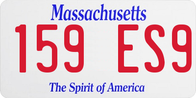 MA license plate 159ES9