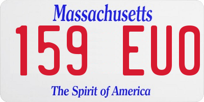 MA license plate 159EU0