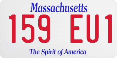 MA license plate 159EU1
