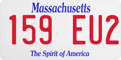 MA license plate 159EU2