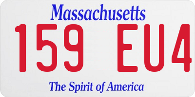 MA license plate 159EU4