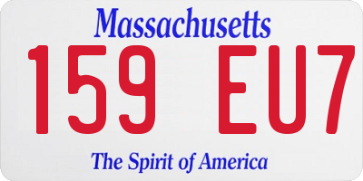 MA license plate 159EU7