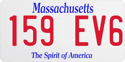 MA license plate 159EV6