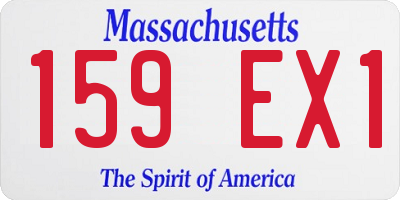 MA license plate 159EX1