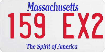 MA license plate 159EX2
