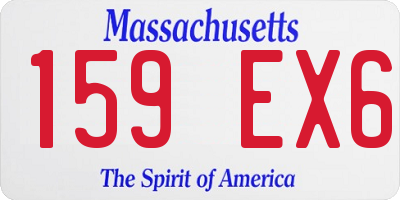MA license plate 159EX6