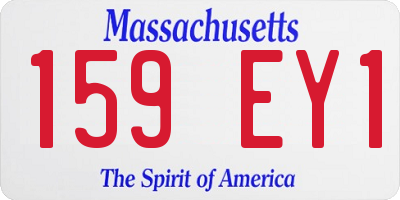 MA license plate 159EY1