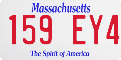MA license plate 159EY4