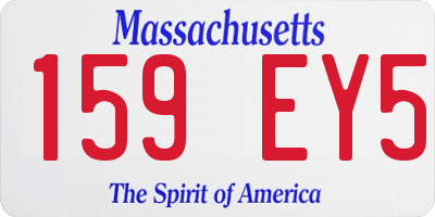 MA license plate 159EY5
