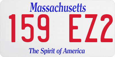 MA license plate 159EZ2