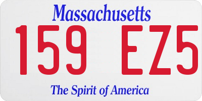 MA license plate 159EZ5