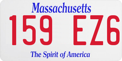 MA license plate 159EZ6