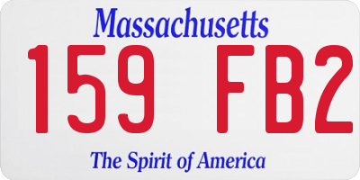 MA license plate 159FB2