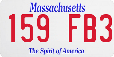 MA license plate 159FB3