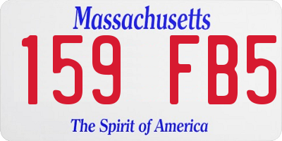 MA license plate 159FB5