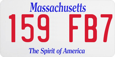 MA license plate 159FB7