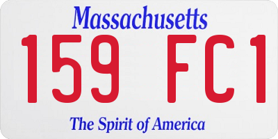 MA license plate 159FC1