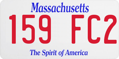 MA license plate 159FC2