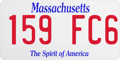 MA license plate 159FC6