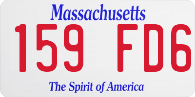 MA license plate 159FD6