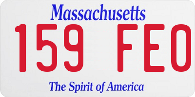 MA license plate 159FE0