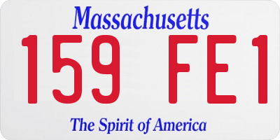 MA license plate 159FE1