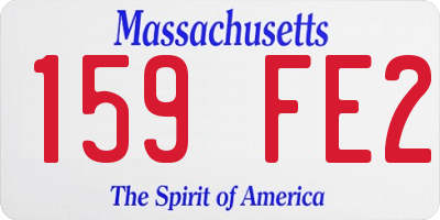 MA license plate 159FE2