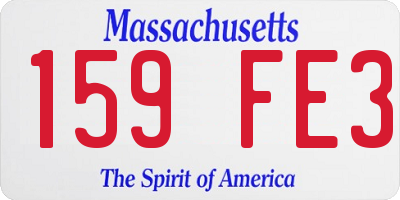 MA license plate 159FE3