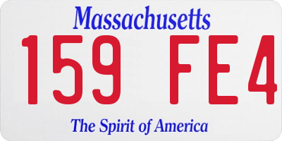 MA license plate 159FE4