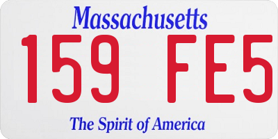 MA license plate 159FE5