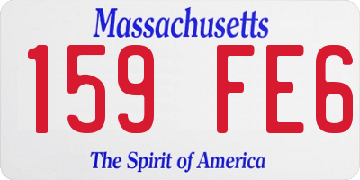 MA license plate 159FE6
