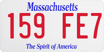 MA license plate 159FE7
