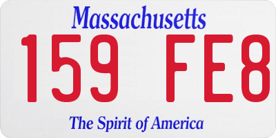 MA license plate 159FE8