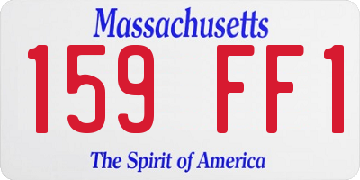 MA license plate 159FF1