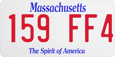 MA license plate 159FF4