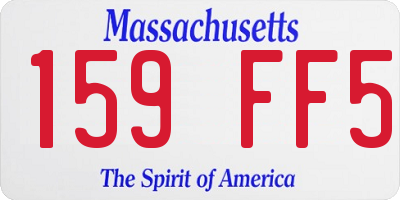 MA license plate 159FF5