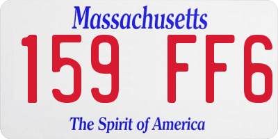 MA license plate 159FF6