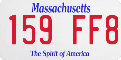 MA license plate 159FF8
