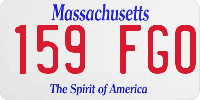 MA license plate 159FG0