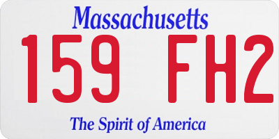 MA license plate 159FH2