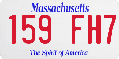 MA license plate 159FH7