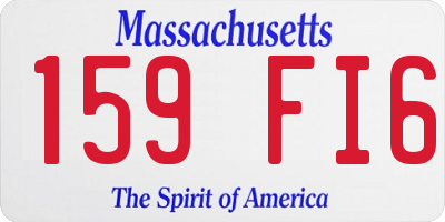 MA license plate 159FI6
