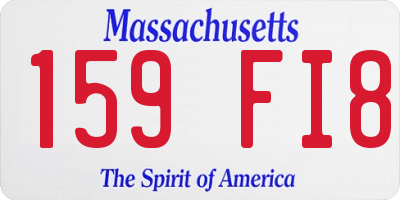MA license plate 159FI8