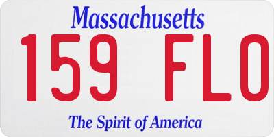 MA license plate 159FL0